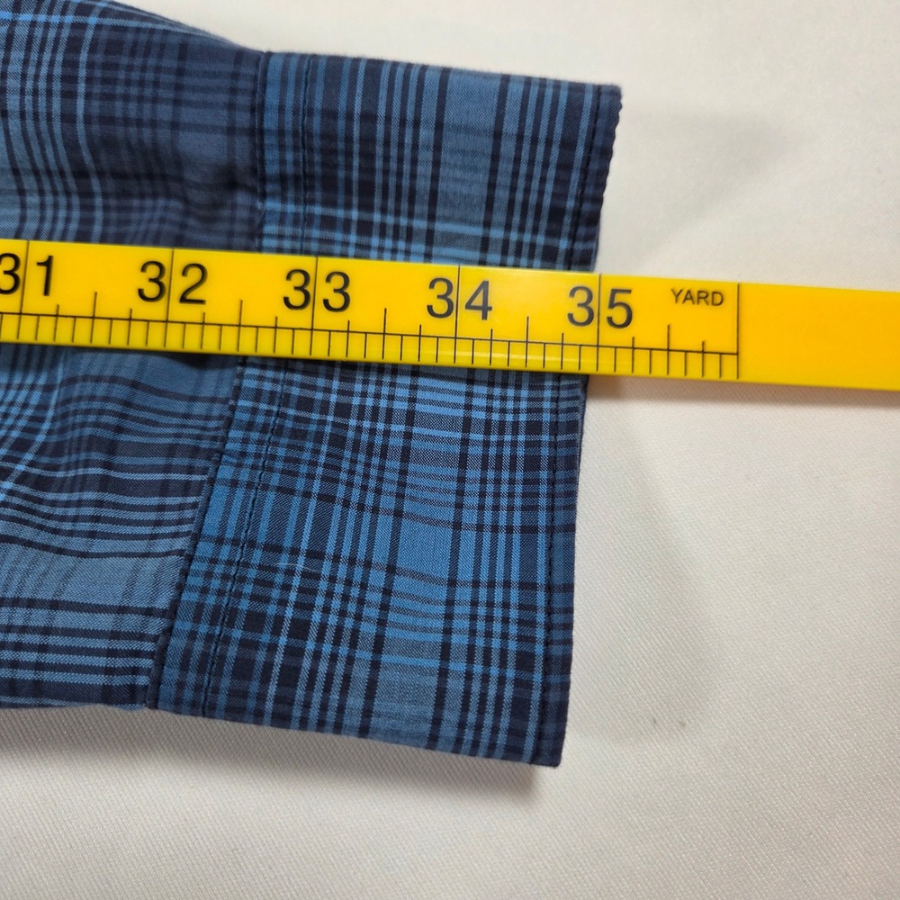 5.11 Tactical Mens Blue Plaid Long Sleeve Button Down Shirt Size Medium - Picture 8 of 8